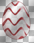 Bouncing White & Red Easter Egg