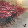 red eyeshadow