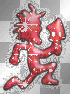 Red Glitter Hatchet Man