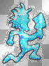 Aqua Blue Glitter HatchetMan