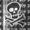 black & white skull 