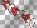 red glitter hearts