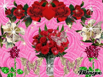 butterflies and roses
