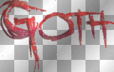 red goth glitter