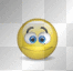 blushing smiley with heart