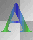 Green-blue "A"
