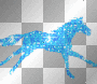 Blue horsie.