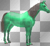 green horse