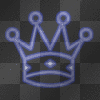 blue neon crown