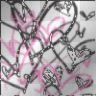hearts (pink and black)