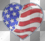 glittery heart flag