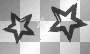 black and white stars
