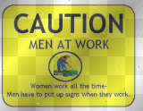 caution men at work