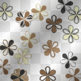 BROWN CREAM N BLACK FLOWERS