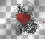 Heart and swirls
