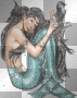 green glittery mermaid