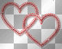 red glitter hearts
