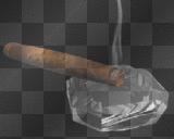 cigar and ashtray