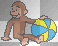 little monkey with ball