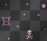 pink sparkle skull