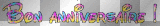 bon anniversaire