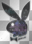 black sparkley playboy bunny