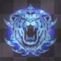 leon azul radiante
