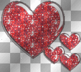 red glitter hearts