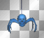 blue spider skull