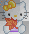 hello kitty with a leaf