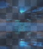 Midnight animated water