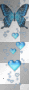 blue butterfly and hearts