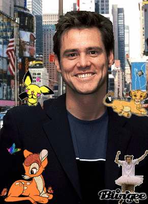 Jim Carrey in the Times Square Jim Carrey in the Times Square
