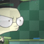 Dib and Zim stare-down
