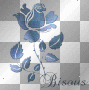 rose bleu scintillante bisous