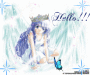 chica azul