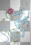 blue dragon with rose blue dragon with rose