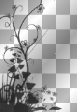 black flowers