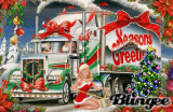 Santa & Mrs. Claus Rolling down the highway!