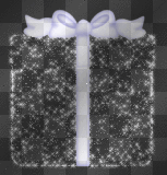 black glittery gift