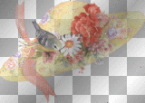 Chapeau de paille à fleurs