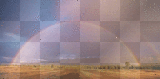 Paysage arc-en-ciel