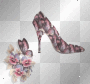 Chaussure papillons et fleurs