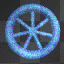 blue spinning pentagram