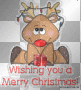 reindeer with gift