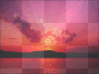 Sunset Over A Mountain