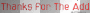 thanks for the add