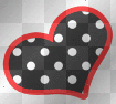 Red, Black, And White Heart