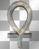 gold and silver animated egyptian ankh