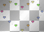 little flashing hearts making a heart